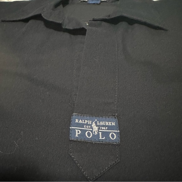 Polo by Ralph Lauren navy blue nautical top with collar small medium - Picture 4 of 7